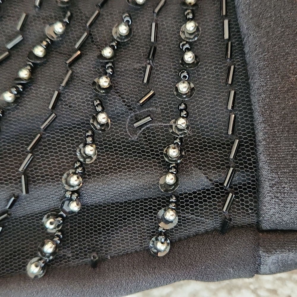 💥Alyce Designs vintage black dress with beads 3 - Picture 13 of 16